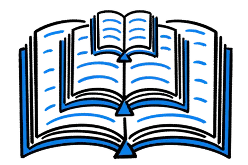 Open book stack